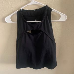 Spyder Active High Neck‎ Crop Top Sports Bras Black